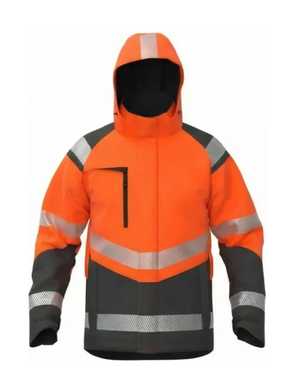 Kurtka robocza ocieplana softshell ostrzegawcza Atlanta Hi-Vis pomarańczowa BoSafety