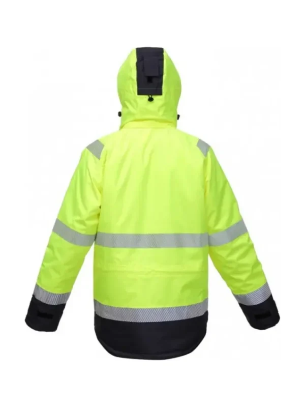 Kurtka robocza ocieplana ostrzegawcza Hi-Vis Galaxy żółto/czarna BoSafety