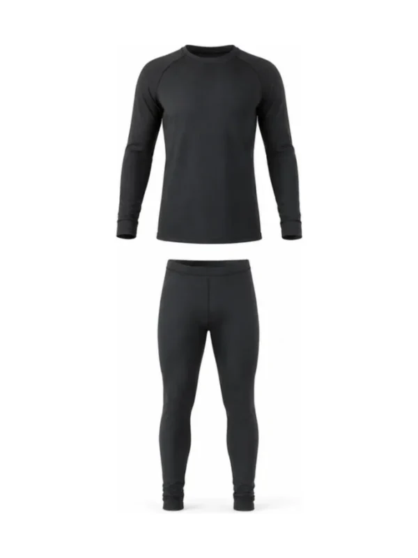Komplet bielizny termicznej wełna merino czarny Merino50 BoSafety