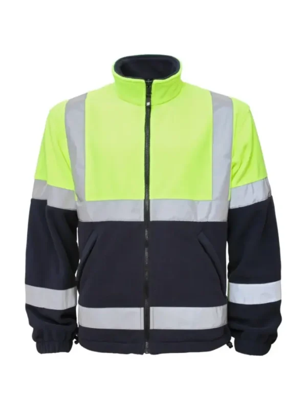 Polar roboczy ostrzegawczy żółty/granatowy Fleece Hi-Vis BoSafety