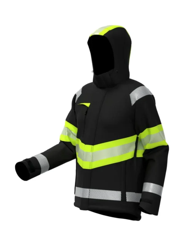 Kurtka robocza ocieplana ostrzegawcza Atlanta Hi-Vis czarno/żółta BoSafety