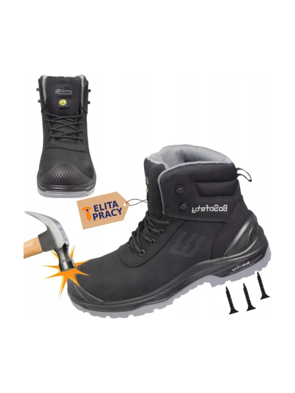 Buty robocze trzewiki Galiot S3 BoSafety czarne