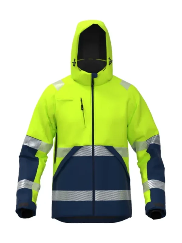 Kurtka robocza zimowa ostrzegawcza żółto/granatowa Valencia Hi-Vis BoSafety