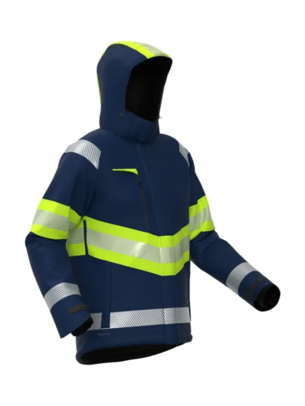Kurtka robocza ocieplana ostrzegawcza Atlanta Hi-Vis granatowo/żółta BoSafety