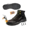 Buty robocze trzewiki Leonidio S3 SR ESD Bosafety lekkie czarne