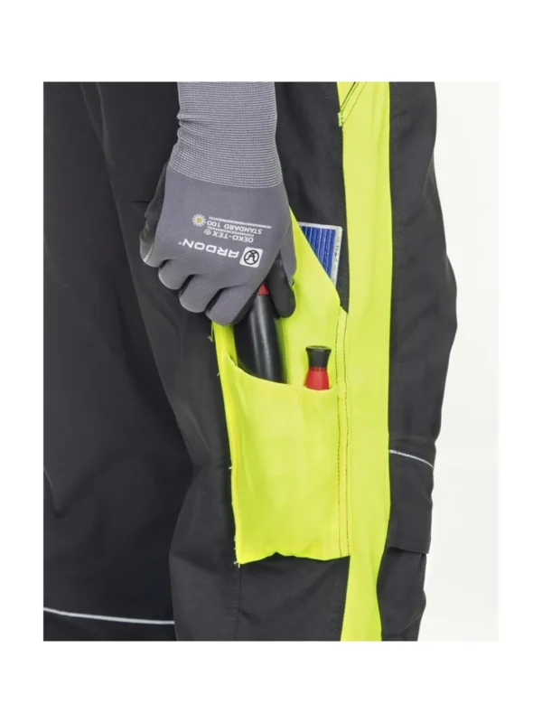 Spodnie ogrodniczki ARDON® NEON czarno-żółty