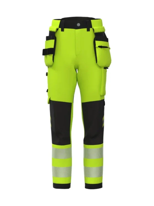 Spodnie robocze ostrzegawcze elastyczne Tension Pro Hi-Vis żółte BoSafety