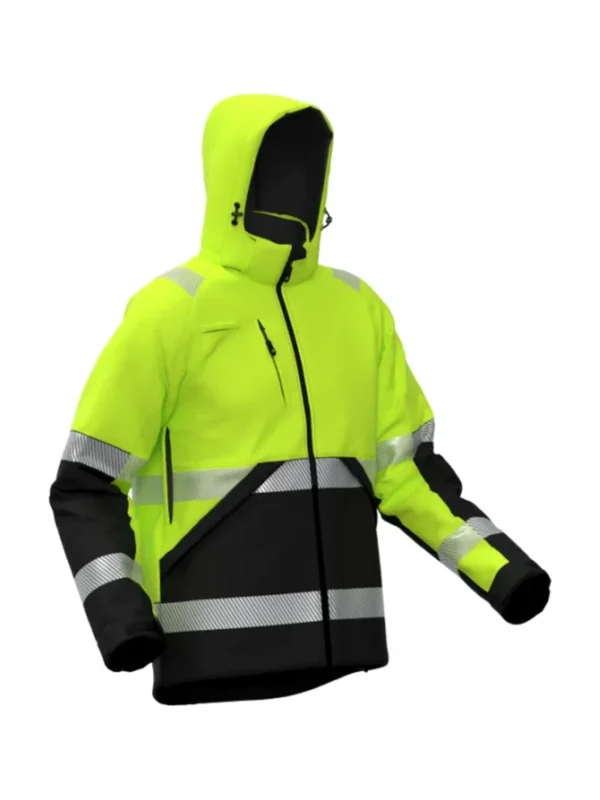 Kurtka robocza zimowa ostrzegawcza żółto/czarna Valencia Hi-Vis BoSafety