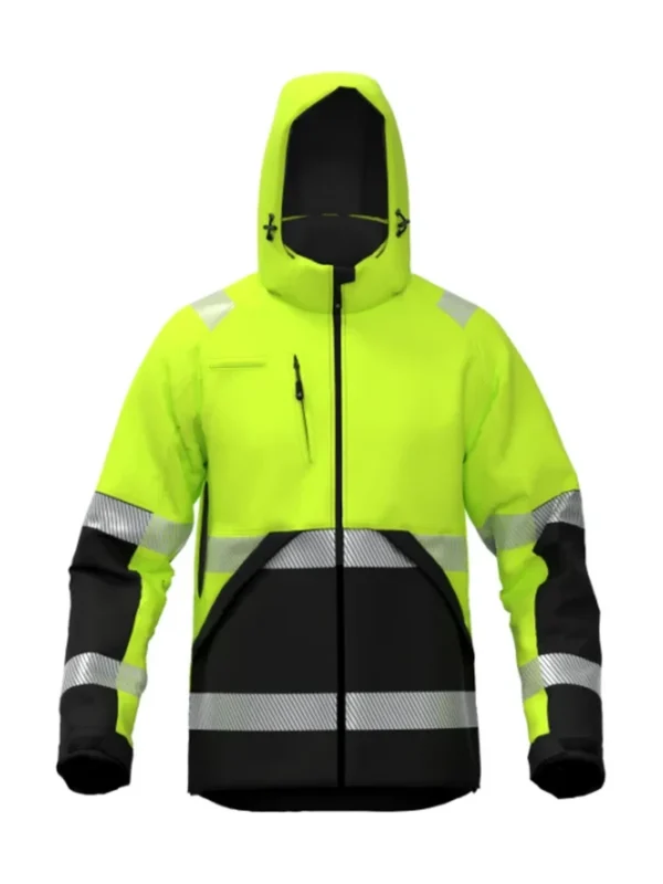 Kurtka robocza zimowa ostrzegawcza żółto/czarna Valencia Hi-Vis BoSafety