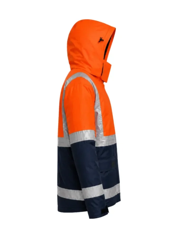Kurtka robocza ocieplana ostrzegawcza Oxford Canvas Hi-Vis pomarańczowo/granatowa BoSafety