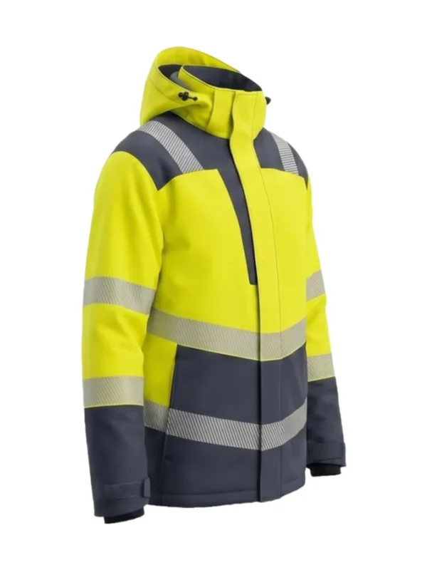Kurtka robocza zimowa ostrzegawcza Lima Hi-Vis żółto/szara BoSafety