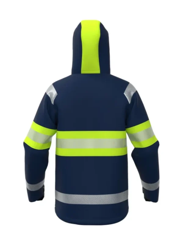 Kurtka robocza ocieplana ostrzegawcza Atlanta Hi-Vis granatowo/żółta BoSafety
