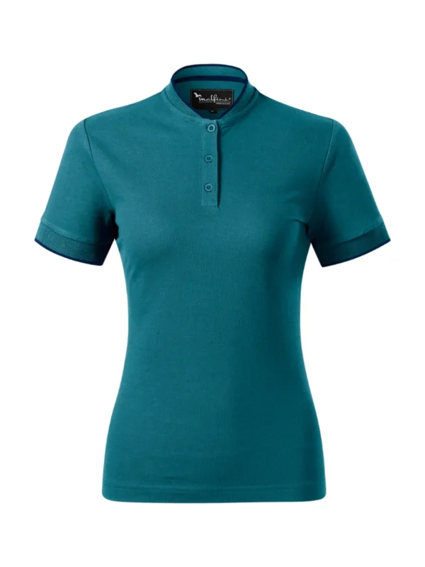 Damska koszulka polo bawełniana Diamond Malfini petrol blue
