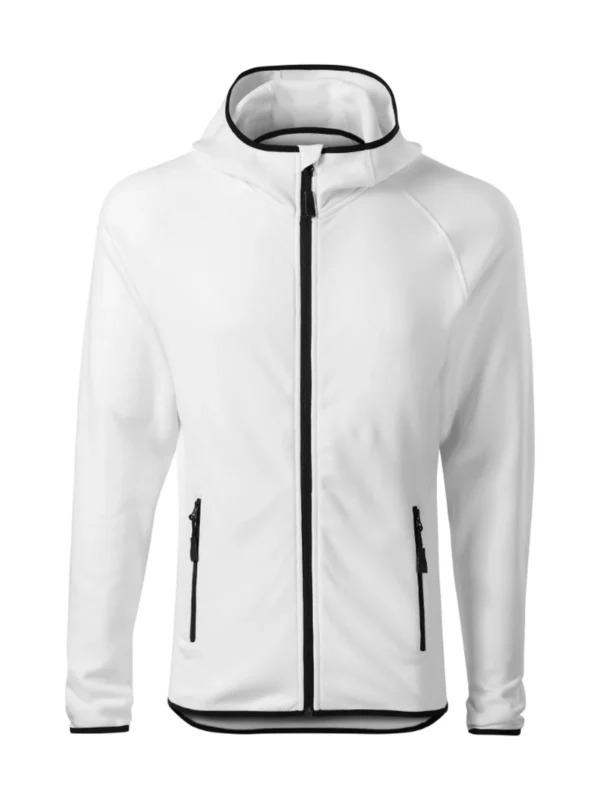 Bluza polar z kapturem elastyczna Malfini Direct biała