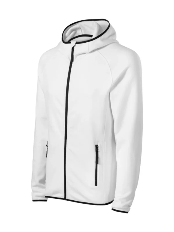 Bluza polar z kapturem elastyczna Malfini Direct biała