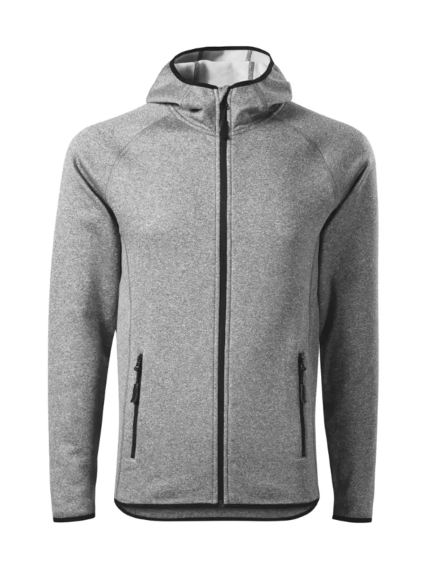 Bluza polar z kapturem elastyczna Malfini Direct ciemnoszara melanż
