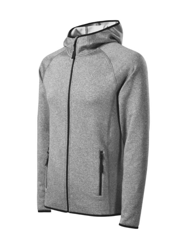 Bluza polar z kapturem elastyczna Malfini Direct ciemnoszara melanż