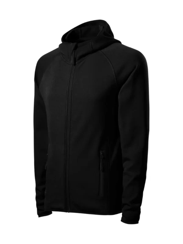 Bluza polar z kapturem elastyczna Malfini Direct czarna