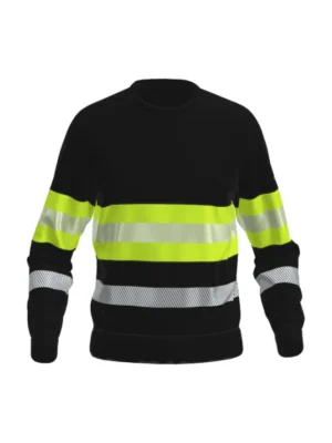 Bluza robocza BoSafety ONYX Hi-vis Klasa 1 z odblaskowymi elementami czarno-zółta