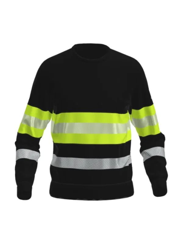 Bluza robocza BoSafety ONYX Hi-vis Klasa 1 z odblaskowymi elementami czarno-zółta