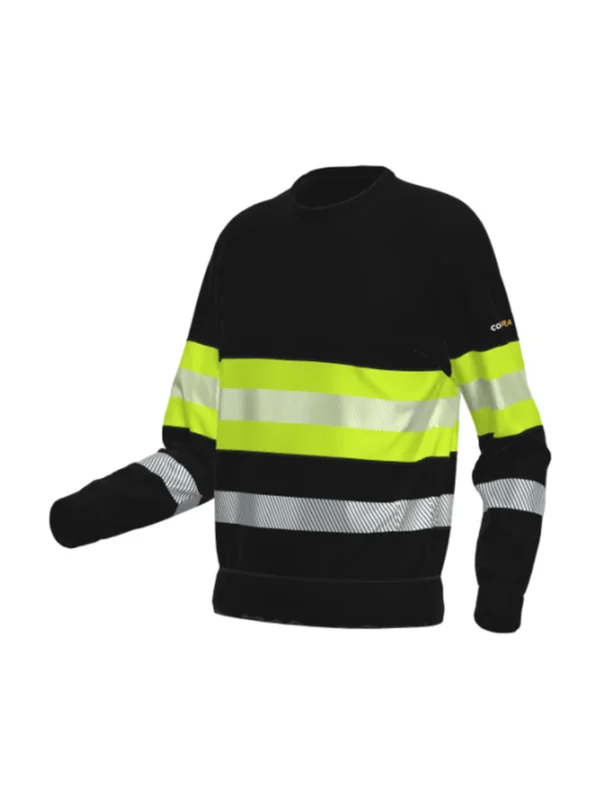 Bluza robocza BoSafety ONYX Hi-vis Klasa 1 z odblaskowymi elementami czarno-zółta