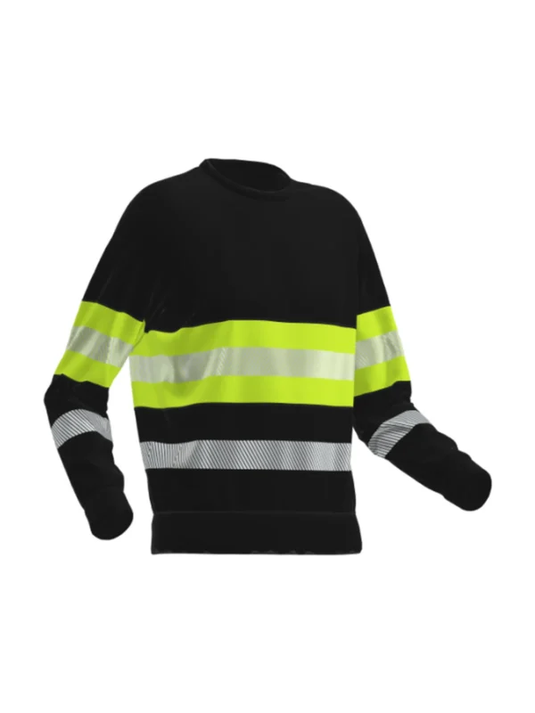 Bluza robocza BoSafety ONYX Hi-vis Klasa 1 z odblaskowymi elementami czarno-zółta