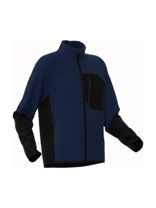 Bluza robocza hybrydowa BoSafety Hybrid granatowo-czarna