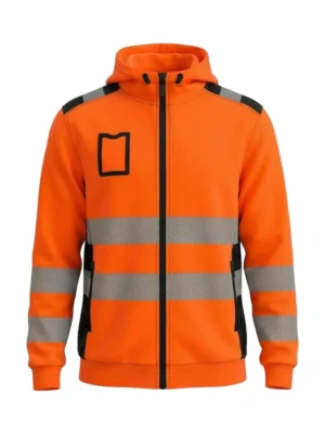 Bluza robocza ostrzegawcza BoSafety DELAVER Hi-vis Klasa 3 pomarańczowo-czarna