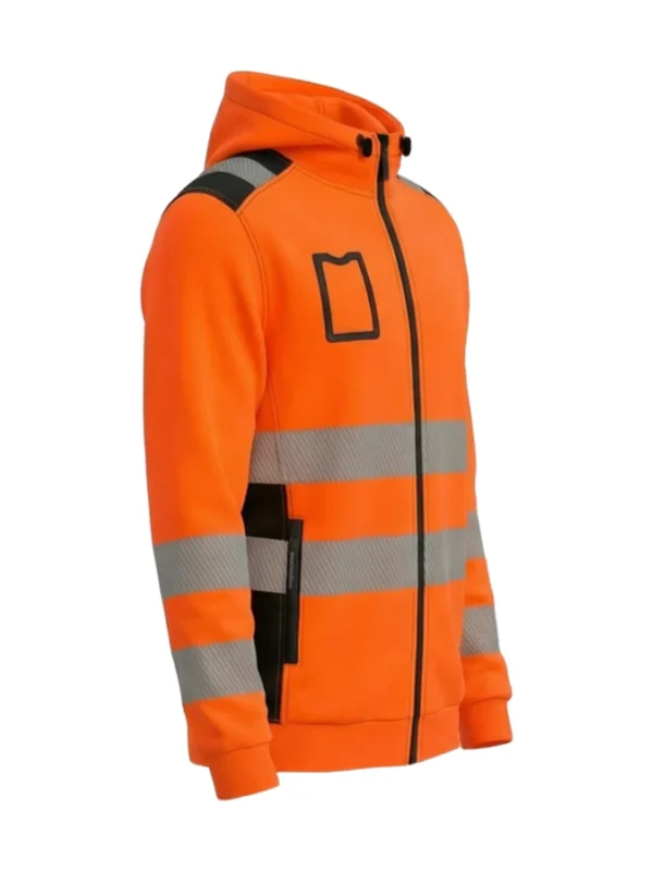Bluza robocza ostrzegawcza BoSafety DELAVER Hi-vis Klasa 3 pomarańczowo-czarna