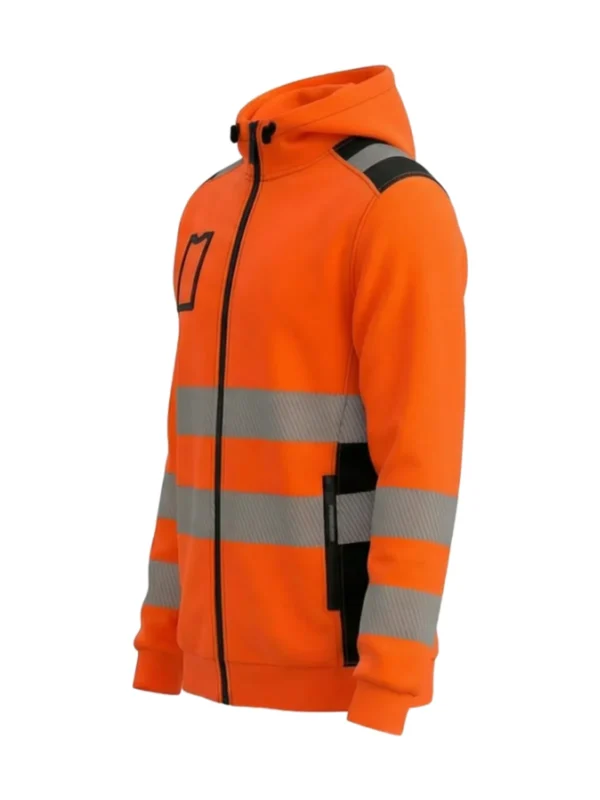 Bluza robocza ostrzegawcza BoSafety DELAVER Hi-vis Klasa 3 pomarańczowo-czarna