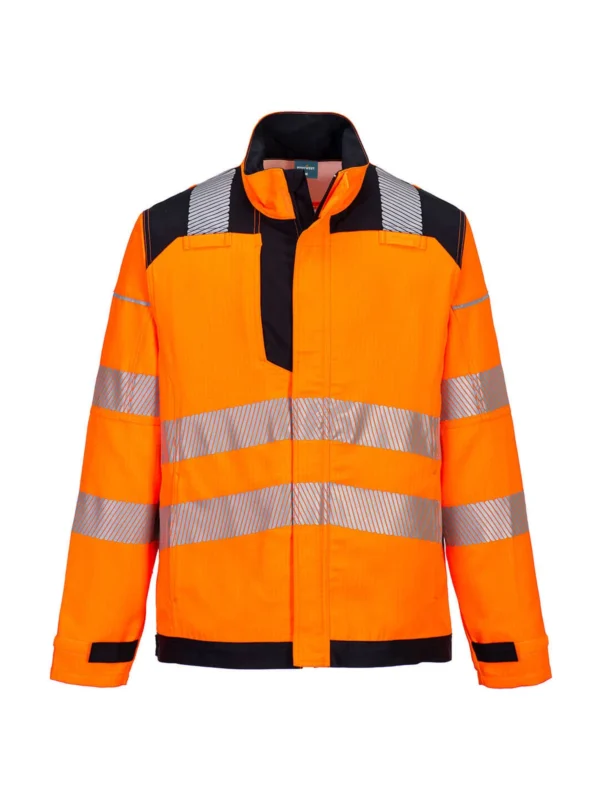 Bluza trudnopalna multiochronna Modaflame PW3 pomarańczowo-czarna EN ISO antystatyczna robocza Portwest FR722