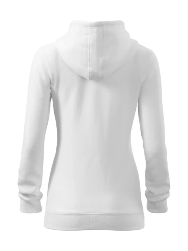 Bluza z kapturem damska Malfini Trendy Zipper biała
