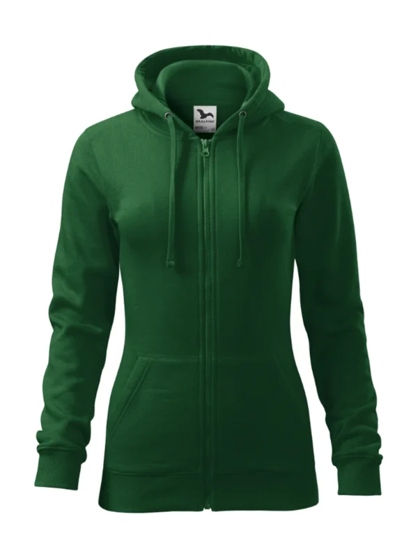 Bluza z kapturem damska Malfini Trendy Zipper butelkowa zieleń
