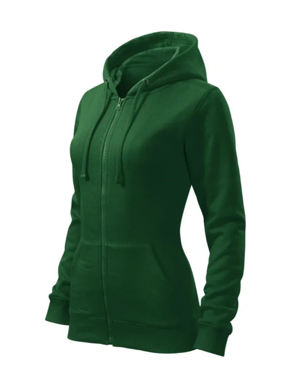 Bluza z kapturem damska Malfini Trendy Zipper butelkowa zieleń