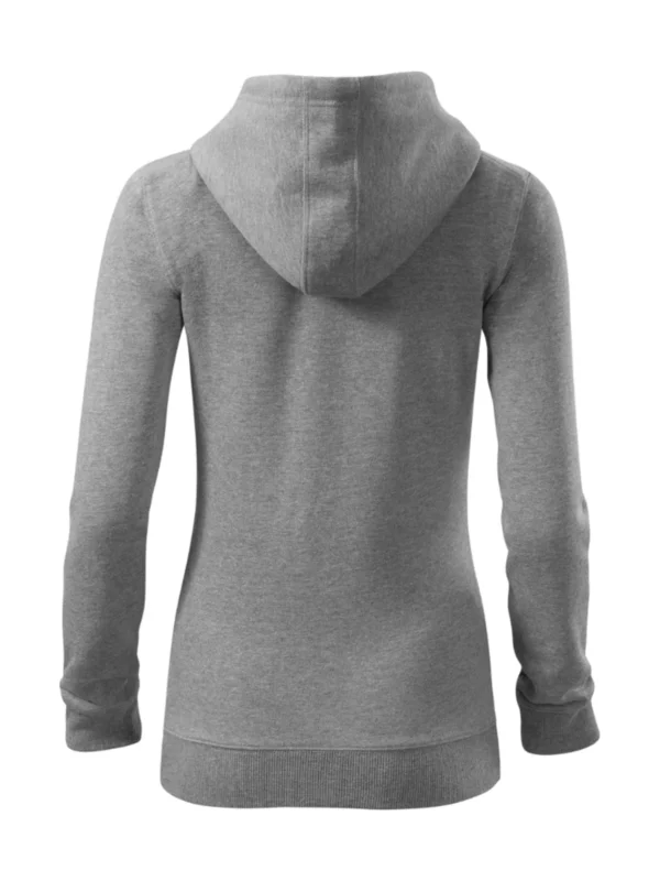 Bluza z kapturem damska Malfini Trendy Zipper ciemnoszara melanż
