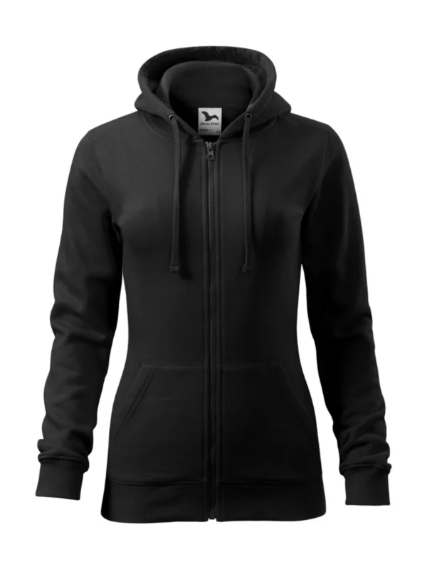 Bluza z kapturem damska Malfini Trendy Zipper czarna