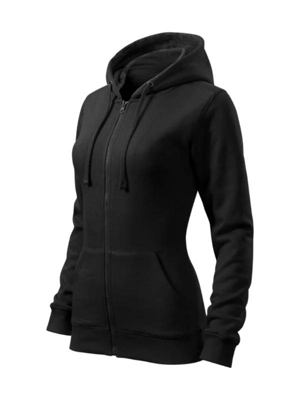 Bluza z kapturem damska Malfini Trendy Zipper czarna