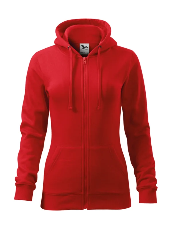 Bluza z kapturem damska Malfini Trendy Zipper czerwona
