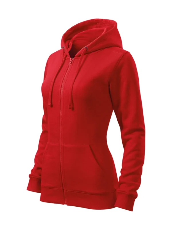 Bluza z kapturem damska Malfini Trendy Zipper czerwona