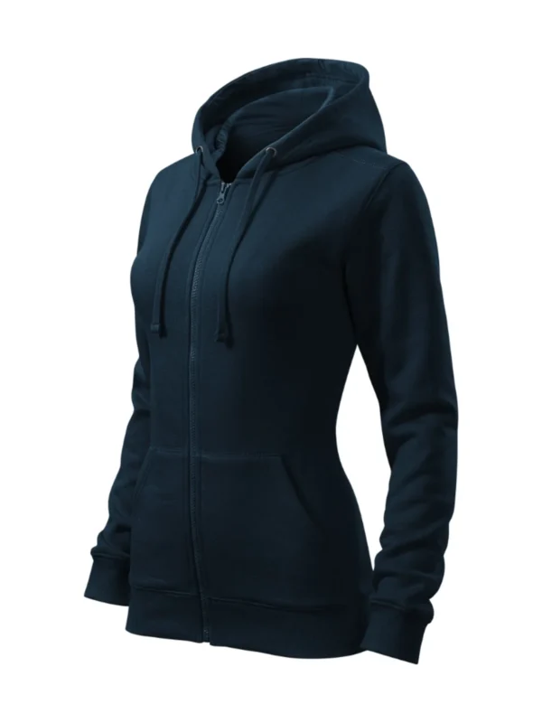 Bluza z kapturem damska Malfini Trendy Zipper granatowa
