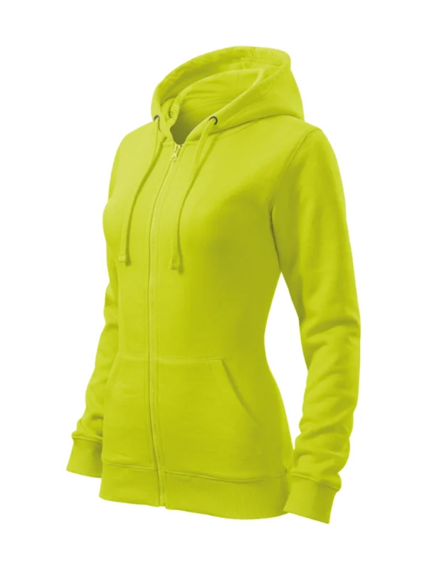 Bluza z kapturem damska Malfini Trendy Zipper limonkowa