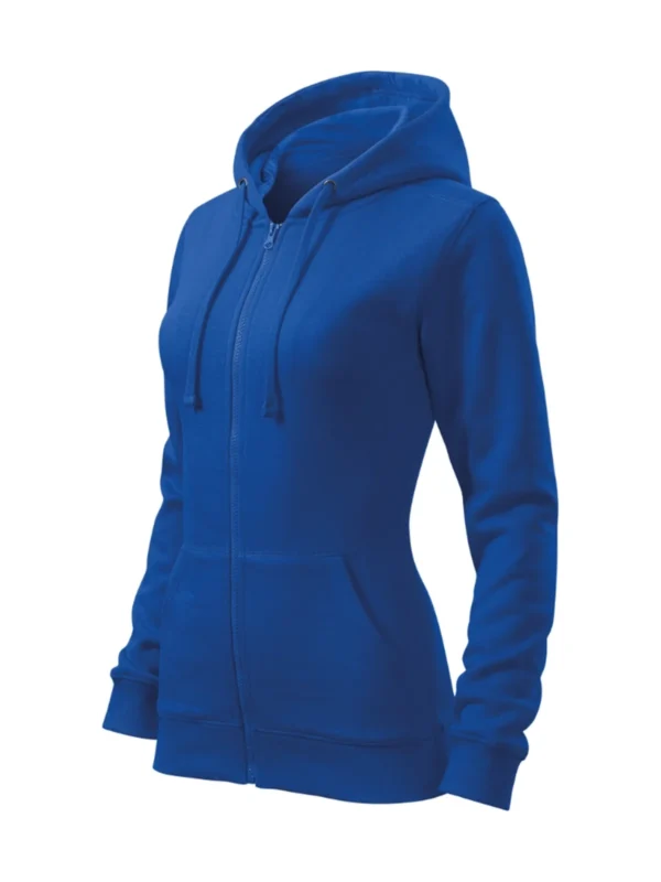 Bluza z kapturem damska Malfini Trendy Zipper niebieska
