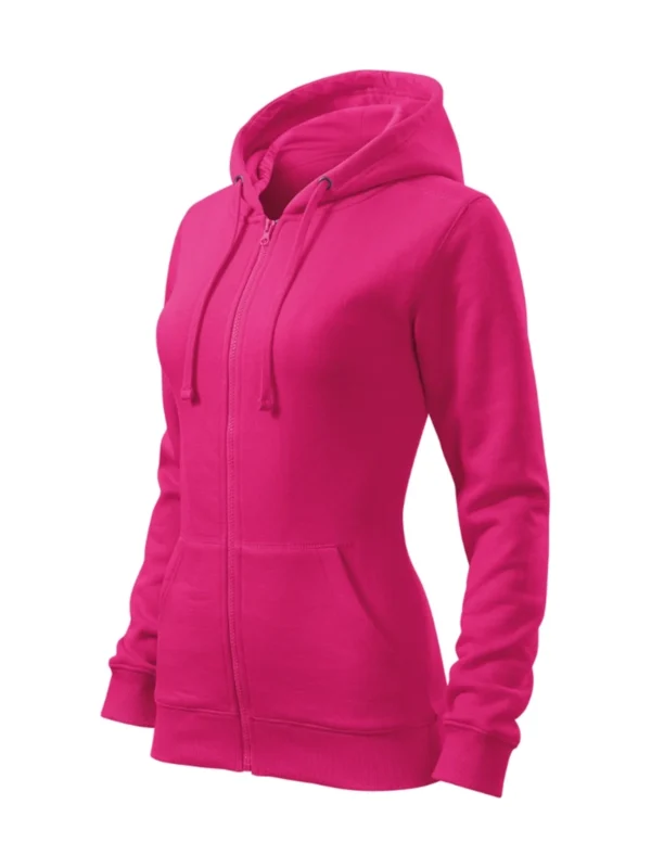 Bluza z kapturem damska Malfini Trendy Zipper purpurowa