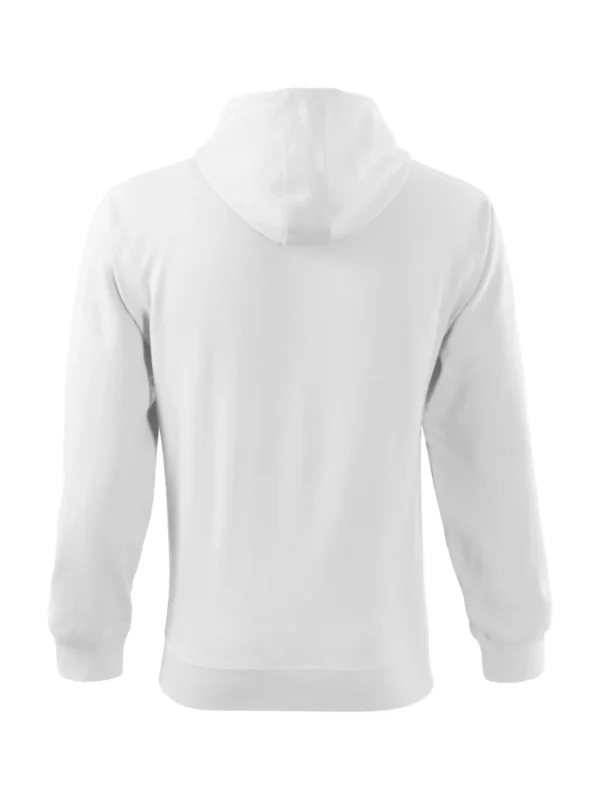 Bluza z kapturem Malfini Trendy Zipper biała