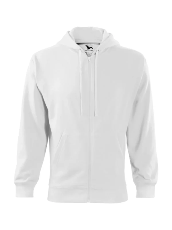 Bluza z kapturem Malfini Trendy Zipper biała