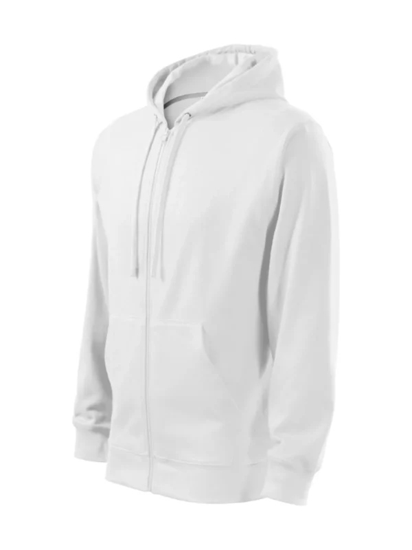 Bluza z kapturem Malfini Trendy Zipper biała
