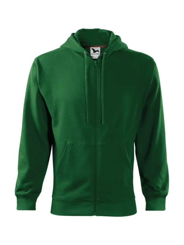 Bluza z kapturem Malfini Trendy Zipper butelkowa zieleń