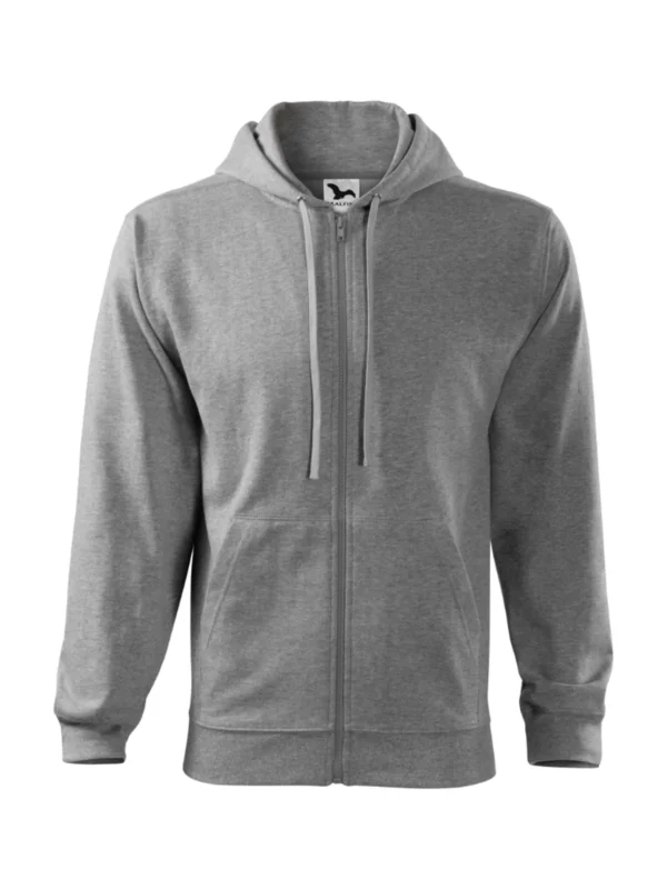 Bluza z kapturem Malfini Trendy Zipper ciemnoszara melanż