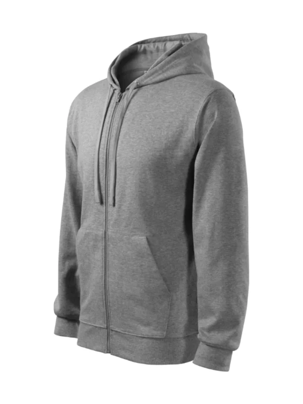 Bluza z kapturem Malfini Trendy Zipper ciemnoszara melanż