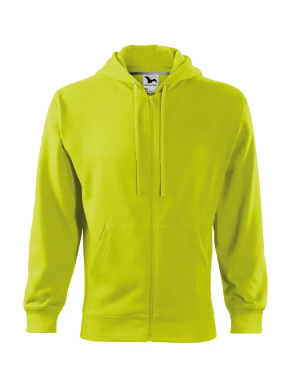 Bluza z kapturem Malfini Trendy Zipper limonkowa